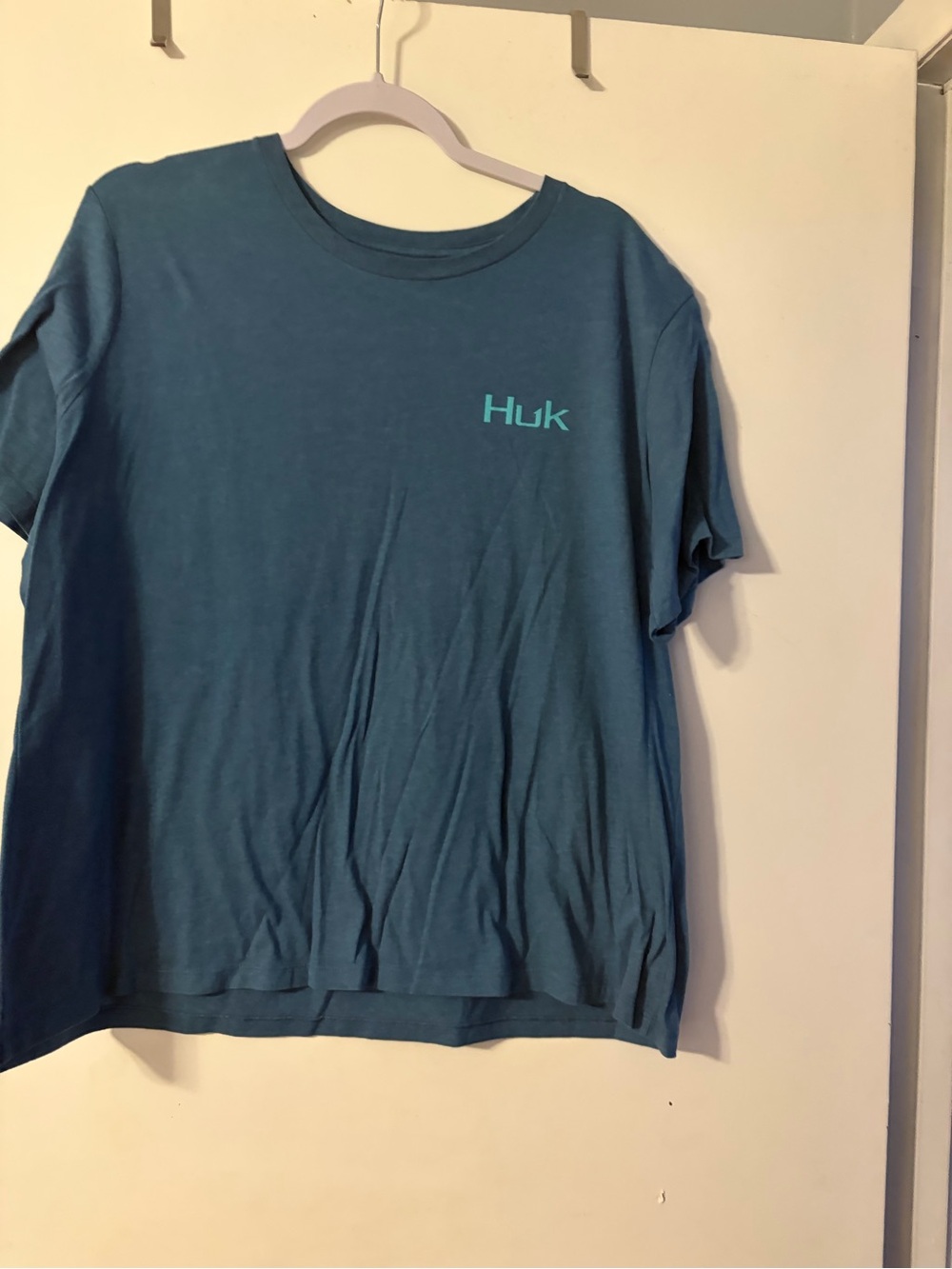 Women’s Huk Teal Short Sleeve Logo Tee